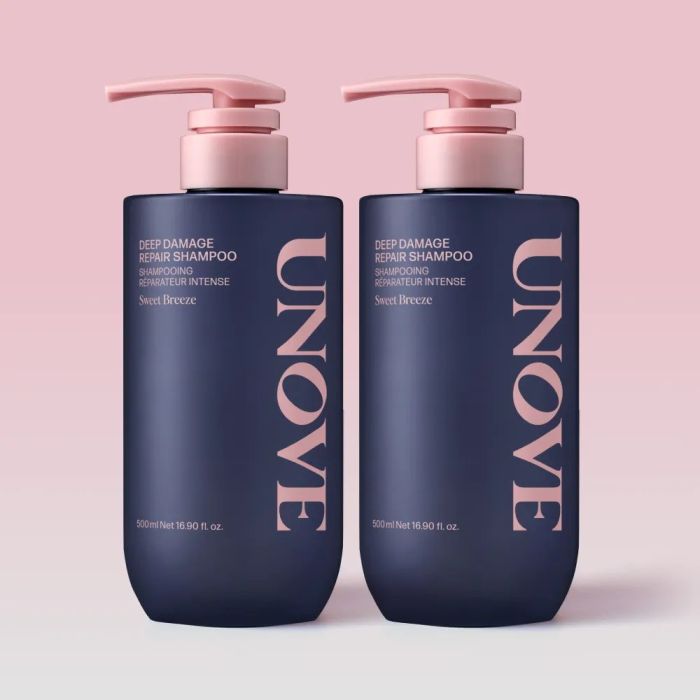 UNOVE Deep Damage Repair Protein Shampoo Double Set (500gX2)