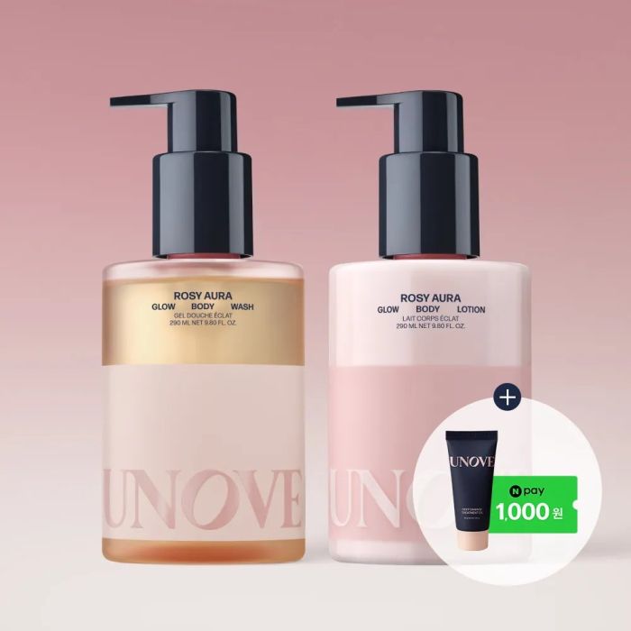 UNOVE Glow Body Lotion & Body Wash 2-Piece Set (+ Deep Damage Treatment 40ml)