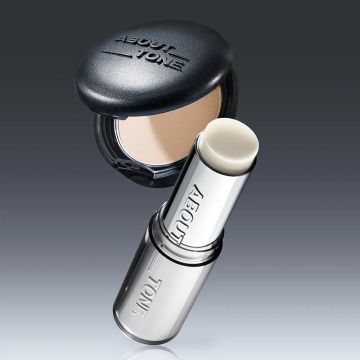 ABOUT_TONE Conjunto de 2 Peças: Blur Powder Pact 9g + Blur Lasting Stick Primer 10g