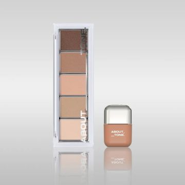 ABOUT_TONE Kit com 2 produtos Paleta de Sombras Return to Basic Shadow Palette 9g, 8g + Tint Labial Blur Fit Tint Mini 2,3g