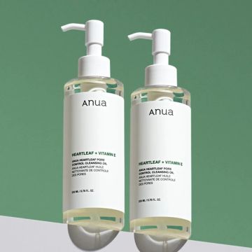 [1+1] anua Heartleaf Pore Control Cleansing Oil 200ml, 2-Pack : anua