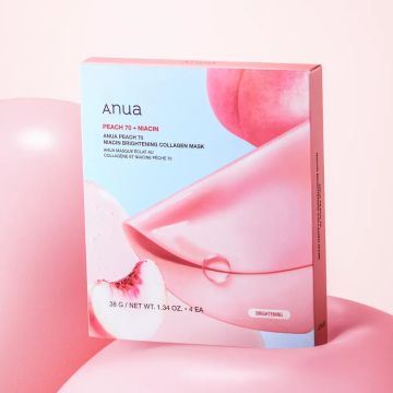 anua Peach 70 Niacin Brightening Collagen Mask 4 Sheets