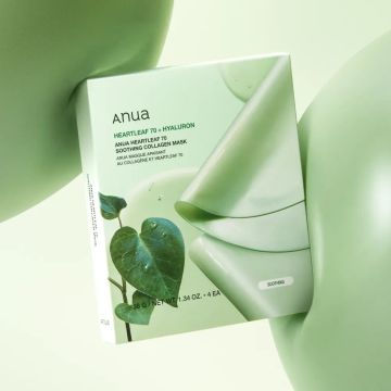 anua Heartleaf 70 Soothing Collagen Mask 4 Sheets