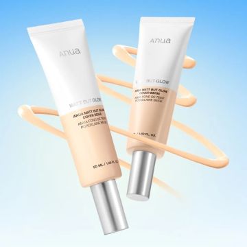 anua Matte but Glow Foundation-Free Cheongdam Makeup Salon Tone-Up Cream Base Sunscreen 50ml 1+1 Duopack