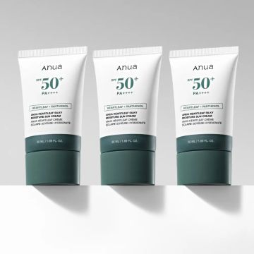 anua Heartleaf Silky Moisture Sunscreen SPF50+ PA++++ 50ml 2+1