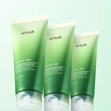 anua Heartleaf Quercetinol Pore Deep Cleansing Foam 150ml, 3-Pack