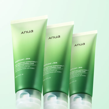 anua Heartleaf Quercetinol Pore Deep Cleansing Foam 150ml, 3-Pack