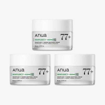 anua Heartleaf B3 Zinc Soothing Cream 80ml 3-Pack