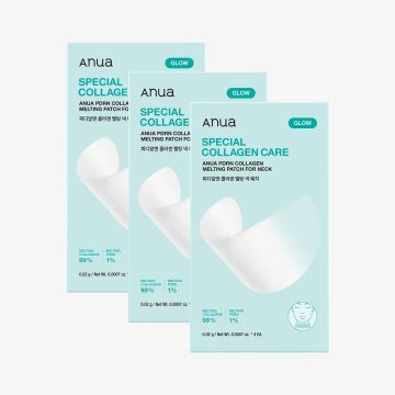 anua PDRN Collagen Melting Neck Patch 4 Sheets x 3 Pack