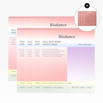 Biodance Real Deep Mask Variety Pack 5 Types 5 Sheets, 8-Pack