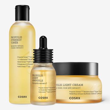 COSRX Full Fit Propolis 3-Step Set (Toner 280ml + Ampoule 30ml + Cream 65ml)