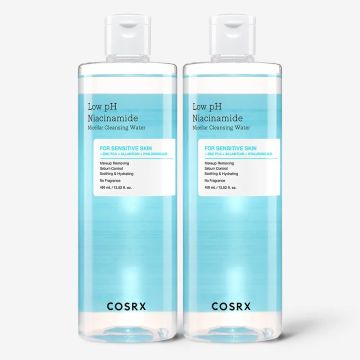 COSRX Low pH Niacinamide Micellar Cleansing Water 400ml, 2-Pack