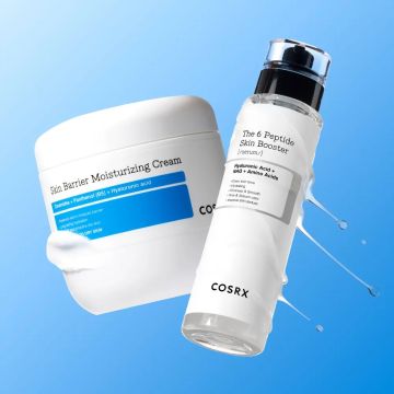 COSRX The 6 Peptide Skin Booster Serum + Skin Barrier Moisturizing Cream 2-Piece Set