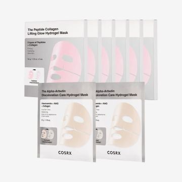 COSRX Peptide Gel Mask 3 sheets x 6 packs + Arbutin Gel Mask 1 sheet x 2 packs (Total 20 sheets)
