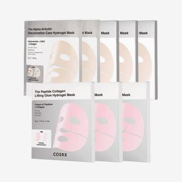 COSRX Peptide Gel Mask 9 Sheets + Arbutin Gel Mask 11 Sheets Set (Total 20 Sheets)