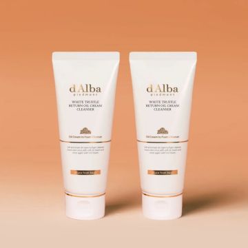 d'Alba 纯素精油面霜洁面乳 软管装 100ml 2支装