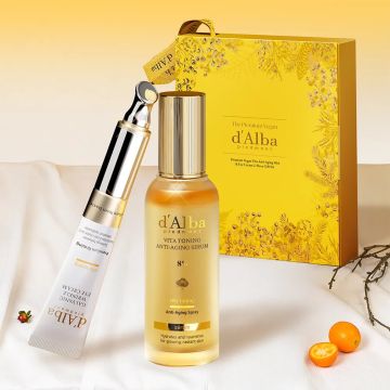 d'Alba Galvanic Vita Toning Creme para a Área dos Olhos 15ml + Vita Toning Mist 8% 70ml Kit