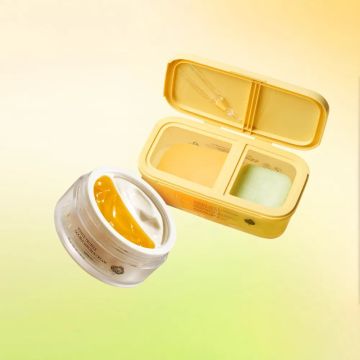 d'Alba Kit de 2 peças: Double Quick Liposome Calming & Boosting Half-and-Half Pad 100 discos + Double Serum & Cream 70 g