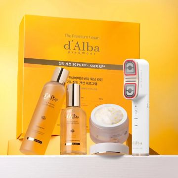 d'Alba Vita Programming Allcera Double Shot + Vita Toner 180ml + Vita Serum 100ml + Capsule Cream 55g セット