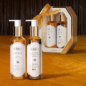 d'Alba Set de Champú en Sérum Vegan Repairing Scalp Therapy 275ml + Limpiador Corporal en Sérum de Aceite 275ml