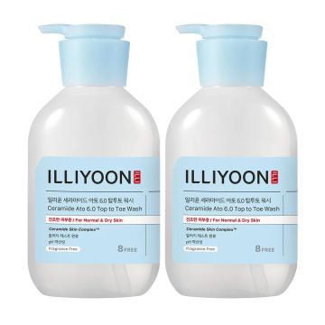 ILLIYOON Ceramide Ato 6.0 Top to Toe Body Wash 500ml 2-Pack