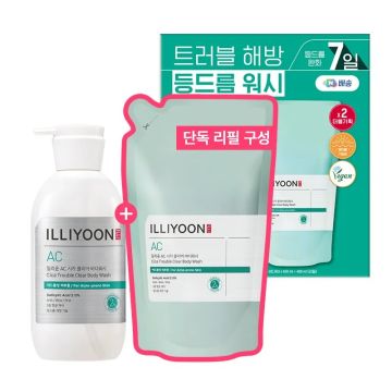 ILLIYOON Cica Acne Clear Body Wash 400ml + 400ml Refill