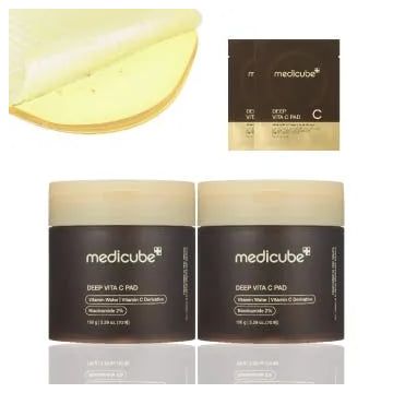 medicube Deep Vita C Pad 70 قطعة عبوة من قطعتين