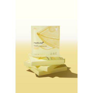 medicube Kojic Acid Turmeric ブライトニング ゲルマスクパック 4枚入 (1箱)