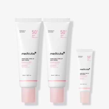 medicube PDRN Pink Tone Up Sun Cream SPF50+ 50ml Lot de 2