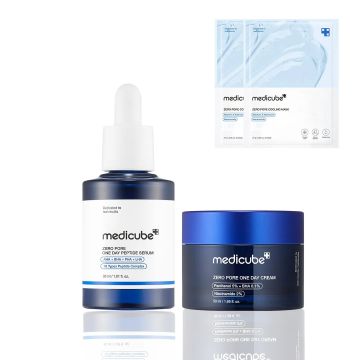 medicube Zero Pore One Day 2件套盒 (Serum 30ml + Cream 50ml)