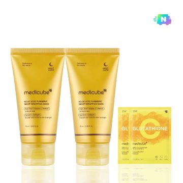 medicube Kojic Acid Turmeric Vita Toning Wrapping Mask 75ml Kit com 2