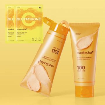 medicube Kojic Acid Turmeric Vita Toning رغوة تنظيف مخفوقة 120 مل عبوة من قطعتين