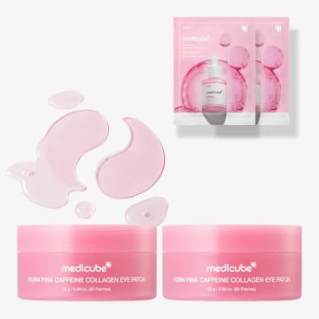 medicube PDRN Pink Caffeine Collagen Patchs pour les yeux (Lot de 2)