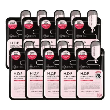 MEDIHEAL HDP Pore Stamping Black Mask 10 Sheets