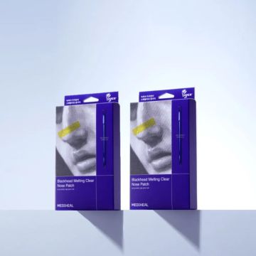 MEDIHEAL Blackhead Melting Clear Nose Patch (Includes Spatula) 4 Sheets 2-Pack