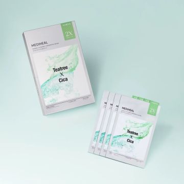 MEDIHEAL Derma Synergy Wrapping Mask Trouble Soothing 1 unidade, embalagem com 14
