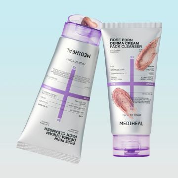 MEDIHEAL Limpador e Máscara em Creme Derma Cream Pack Cleanser PDRN 120ml, Kit com 2