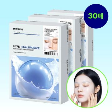 MEDIHEAL Hyper Gel Mask Hyaluronic Acid 1 Unidade 30 Packs