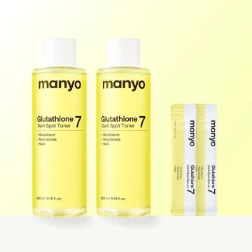 manyo Glutathione 7 Dark Spot Skin Booster Toner 200ml 2pc (+Serum 1.5ml 2pc)