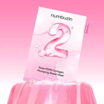 numbuzin No.2 Rose PDRN Collagen Plumping Mask Pack 10 masques