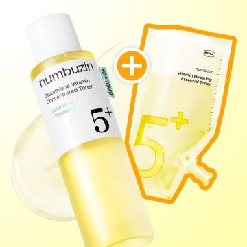 numbuzin No.5 Glutathione C エッセンシャルトナー 200ml (+200ml 詰替え用パウチ)