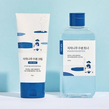 Round Lab For Men Birch Juice Moisturizing Toner 200ml + Cream 75ml 2-Piece Set