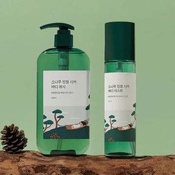 Round Lab Pine Calming Cica Body Wash 400ml + Body Mist 150ml Set