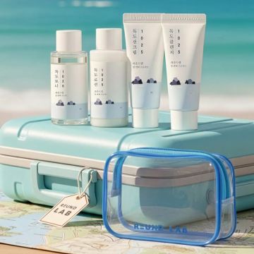 Round Lab 1025 Dokdo Travel Kit 4 Items (Pouch Included)