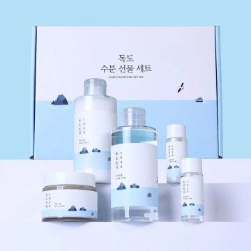 Round Lab 1025 Dokdo Hydrating Gift Set (Toner 220ml + Lotion 220ml + Cream 50ml)