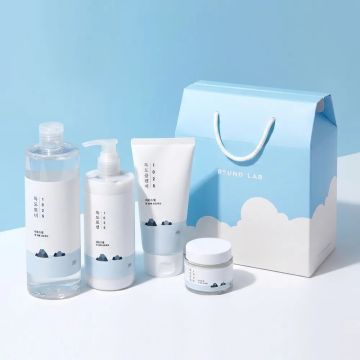 Round Lab 1025 Dokdo 4-Piece Set (Toner 500ml + Lotion 400ml + Cleanser 150ml + Cream 80ml)