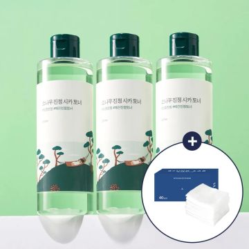 Round Lab Pine Calming Cica Toner 250ml Kit com 3 Unidades