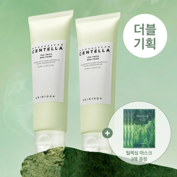 SKIN1004 Madagascar Centella Tea-Trica BHA Foam 125ml Double Set (2ea) + Relaxing Mask 3 Sheets : SKIN1004 Official Store