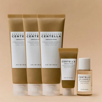 SKIN1004 Centella Ampoule Foam 125ml Trio Set (125ml x 3 + Foam 20ml + Cleansing Oil 30ml)