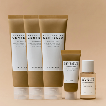 SKIN1004 Centella Ampoule Foam 125ml Trio Set (125ml x 3 + Foam 20ml + Cleansing Oil 30ml)